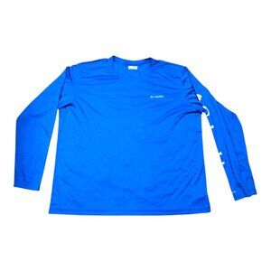 Columbia Sportswear Fishing Long Sleeve Blue PFG XXL Rash Guard Swim Shirt 2X